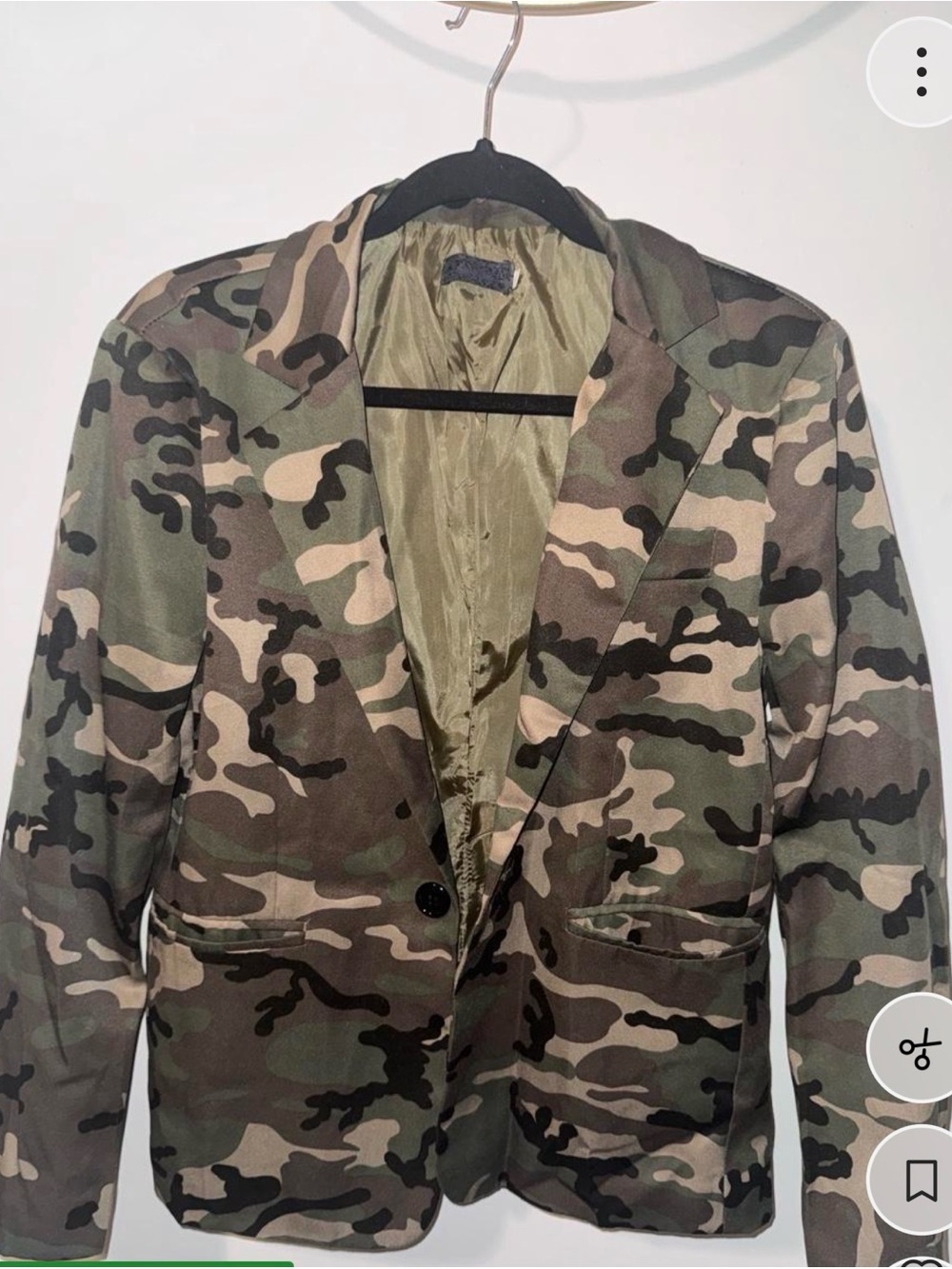Camouflage Military-Style Men's Jacket - Green Camo
